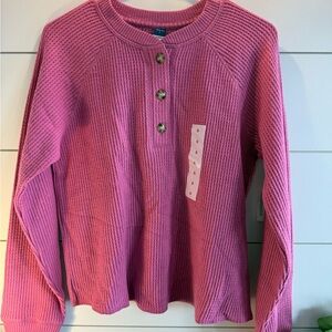 Old Navy Kids Pink Waffle Knit Sweater